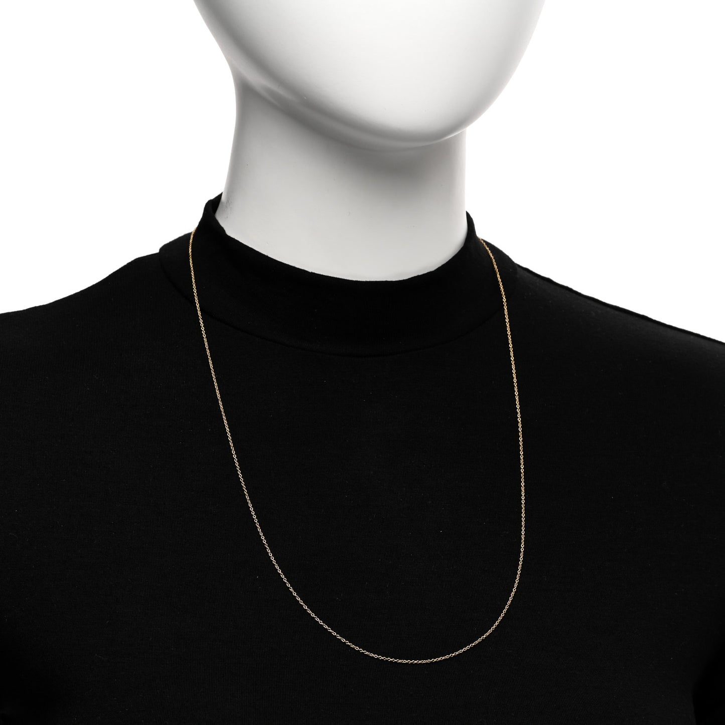 18K Yellow Gold Chain Necklace 24"