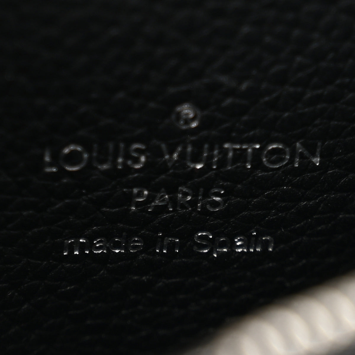 Calfskin Lockme Zippy Coin Purse Black