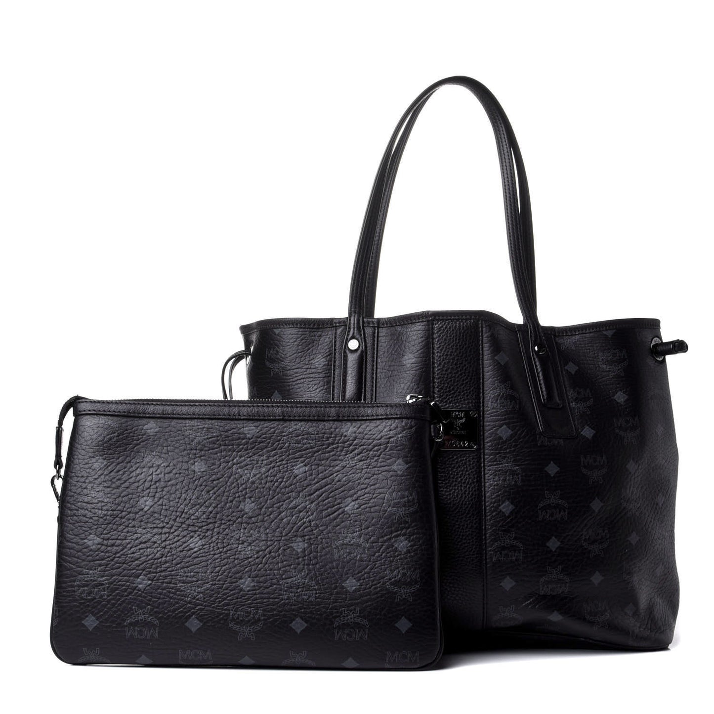 Visetos Medium Liz Reversible Shopper Tote Black
