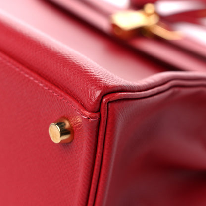 Hermes Courchevel Kelly Retourne 32 Rouge Vif 9 of 17