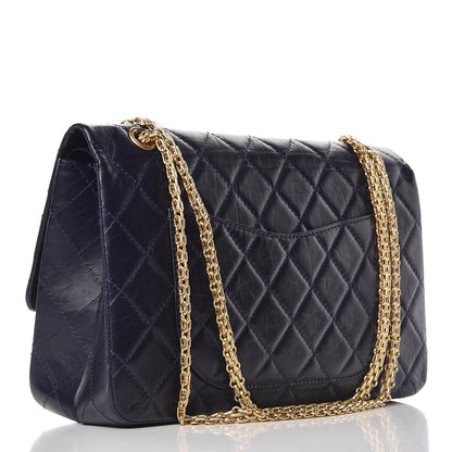 Chanel Aged Calfskin Quilted 2.55 Reissue 227 Flap Dark Blue 3 of 11
