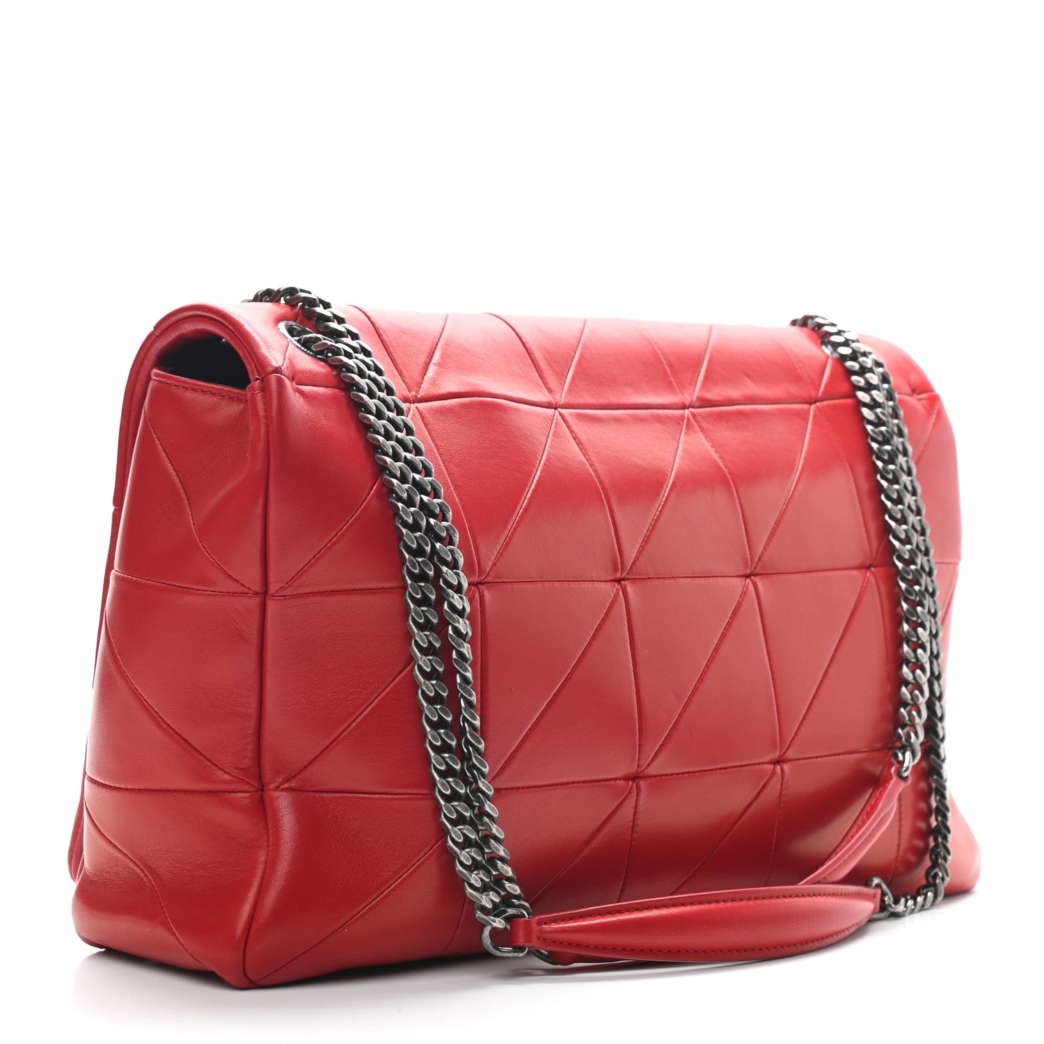 Saint Laurent Lambskin Patchwork Monogram Large Jamie Red 6 of 25