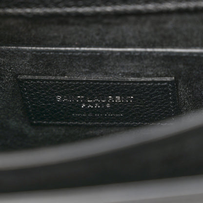 Saint Laurent Grained Calfskin Medium Monogram Sunset Black 6 of 10