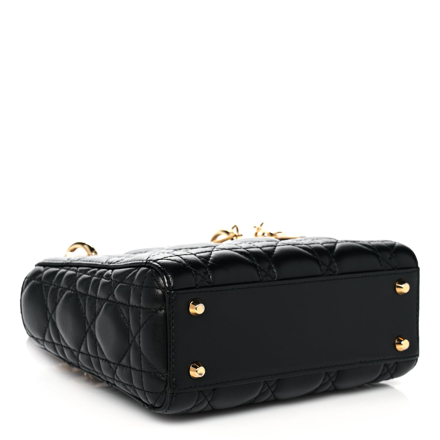 Lambskin Cannage Mini Lady Dior Black