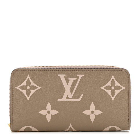 Empreinte Monogram Giant Zippy Wallet Tourterelle Creme