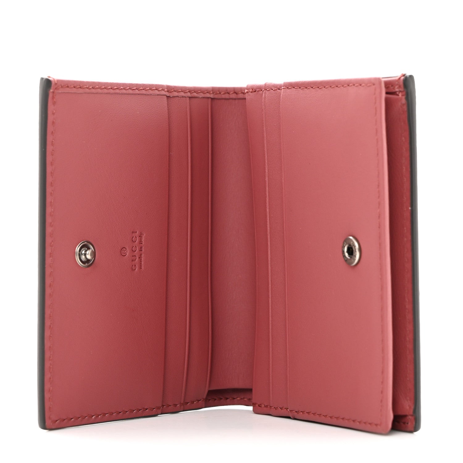 Gucci GG Supreme Monogram Blooms Card Case Beige Multicolor Dry Rose 5 of 8