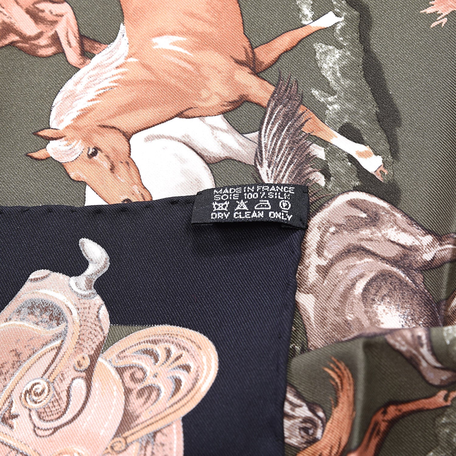 Hermes Silk Les Mustangs Scarf 70 8 of 8
