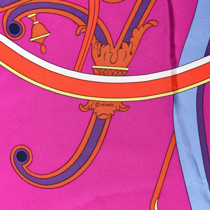 Hermes Silk Washingtons Carriage Scarf 90 Fuchsia Rose Vif 4 of 5