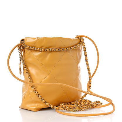 Chanel Shiny Calfskin Quilted Mini Chanel 22 Yellow 3 of 10