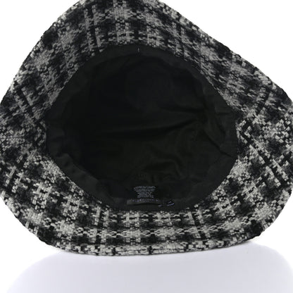 Chanel Tweed Bucket Hat L Black White 8 of 9