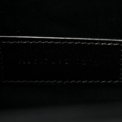 Saint Laurent Grain De Poudre Matelasse Chevron Monogram Envelope Clutch Dark Beige 7 of 11