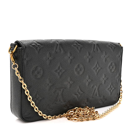 Louis Vuitton Empreinte Pochette Felicie Chain Wallet Black 3 of 11
