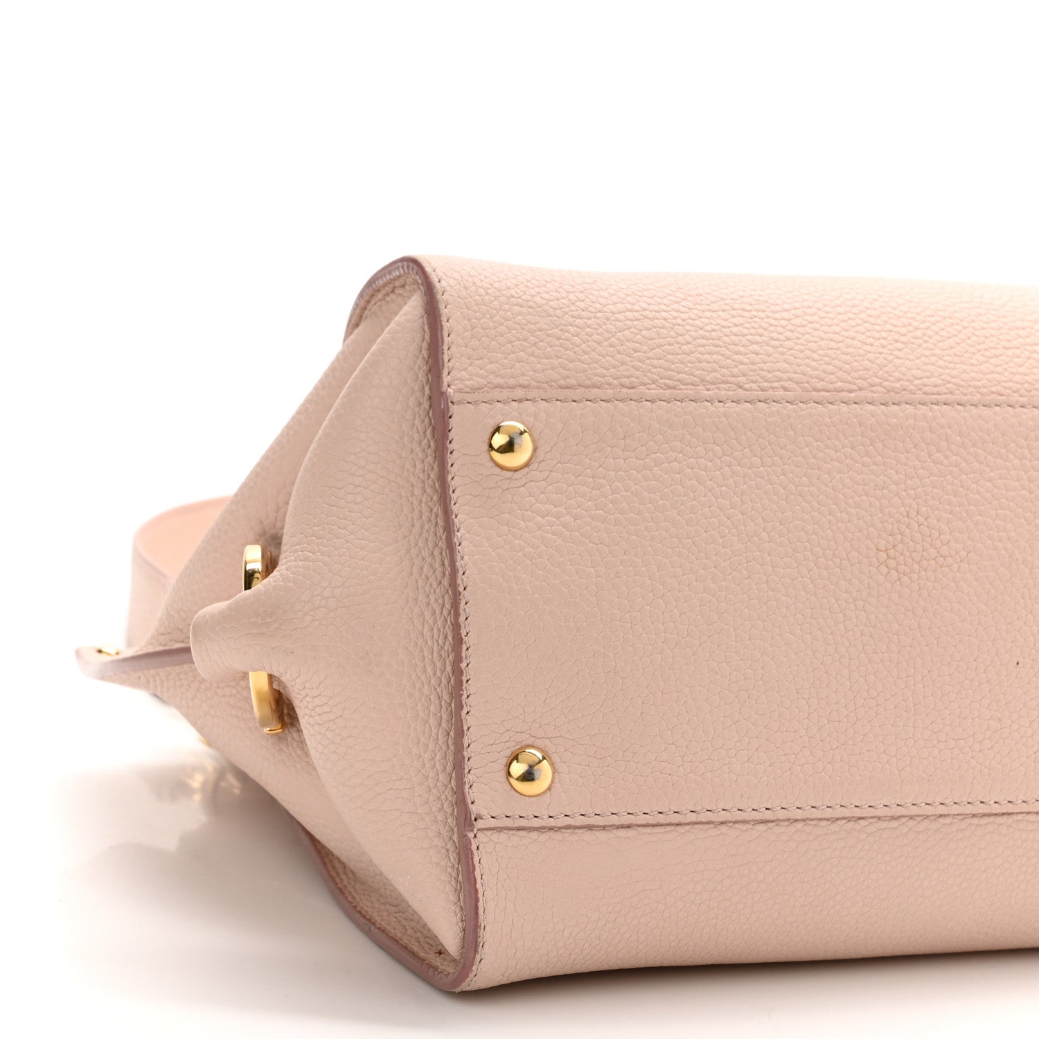 Salvatore Ferragamo Grained Calfskin Sofia Satchel Light Pink 7 of 13