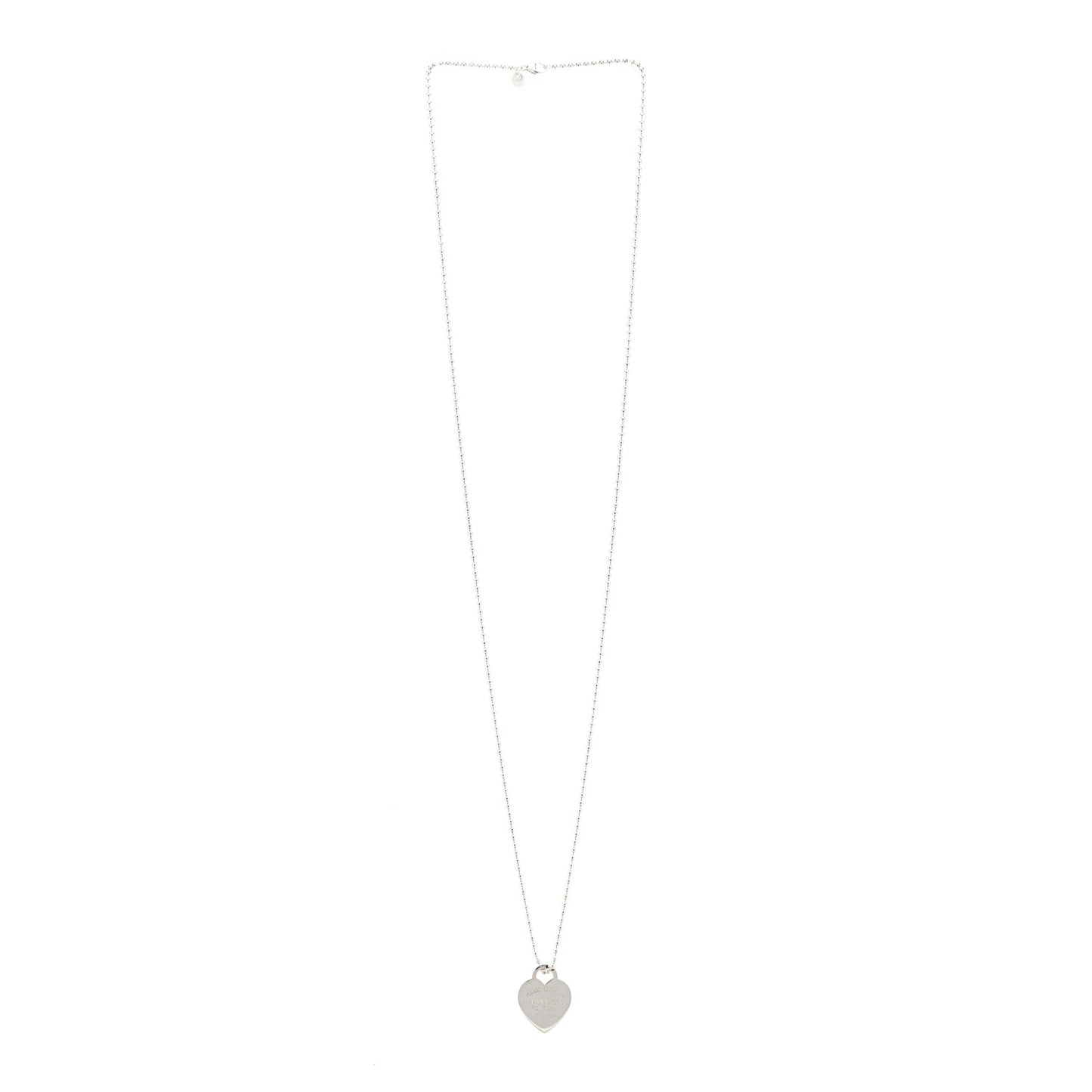 Sterling Silver Large Return to Tiffany Heart Pendant Necklace