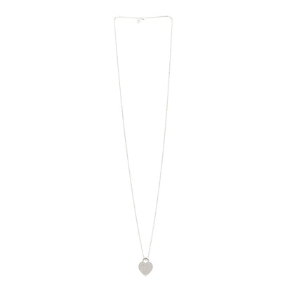 Tiffany Sterling Silver Large Return to Tiffany Heart Pendant Necklace 2 of 4