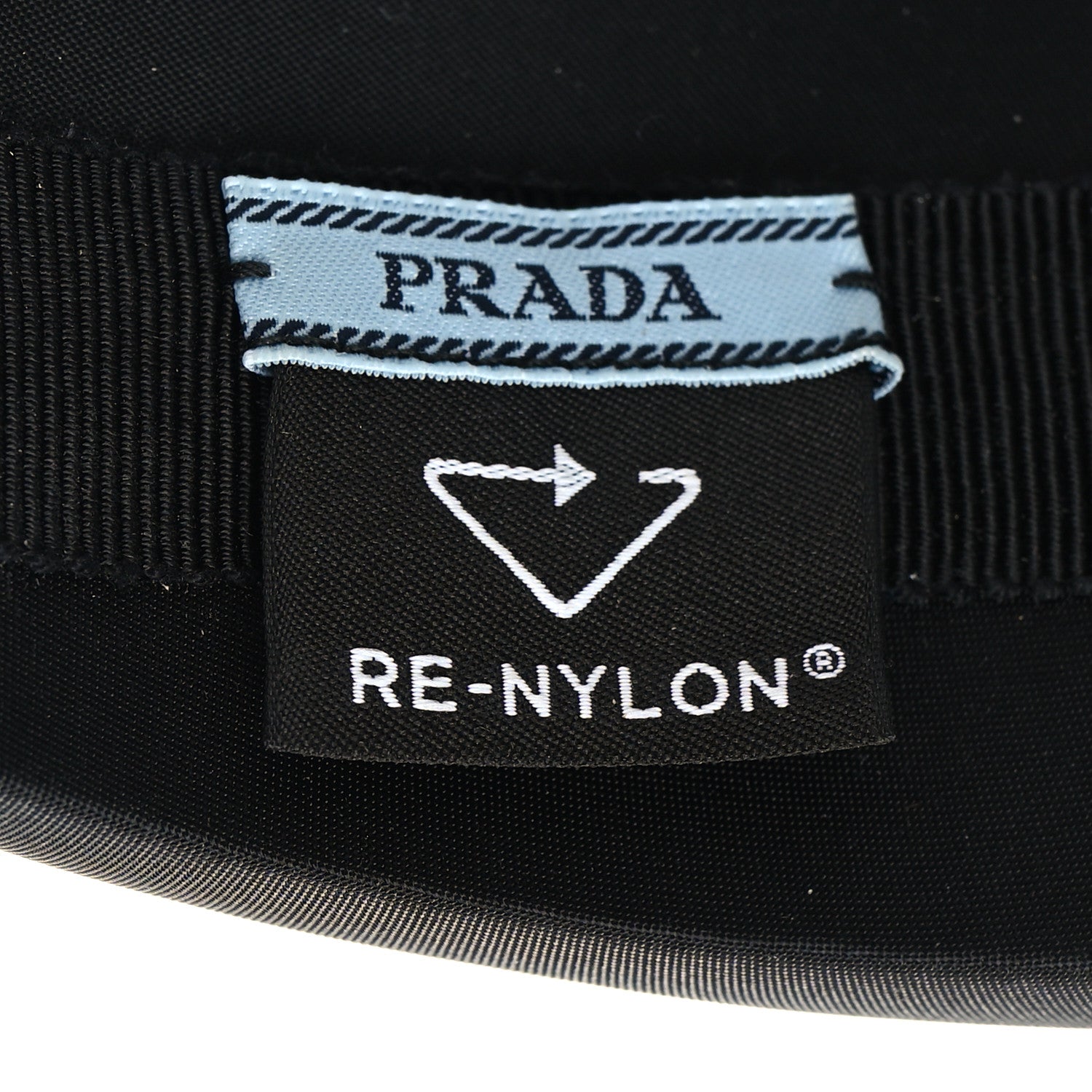 Prada Re-Nylon Metal Triangle Logo Headband Black 3 of 4
