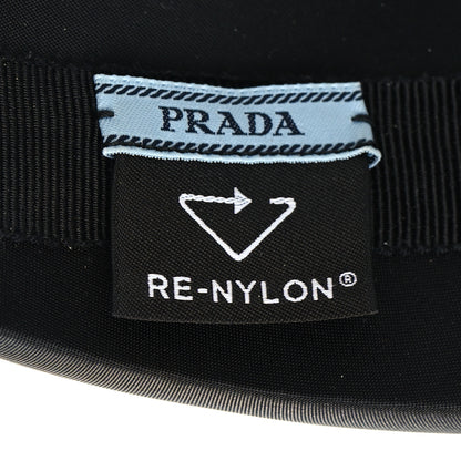 Prada Re-Nylon Metal Triangle Logo Headband Black 3 of 4