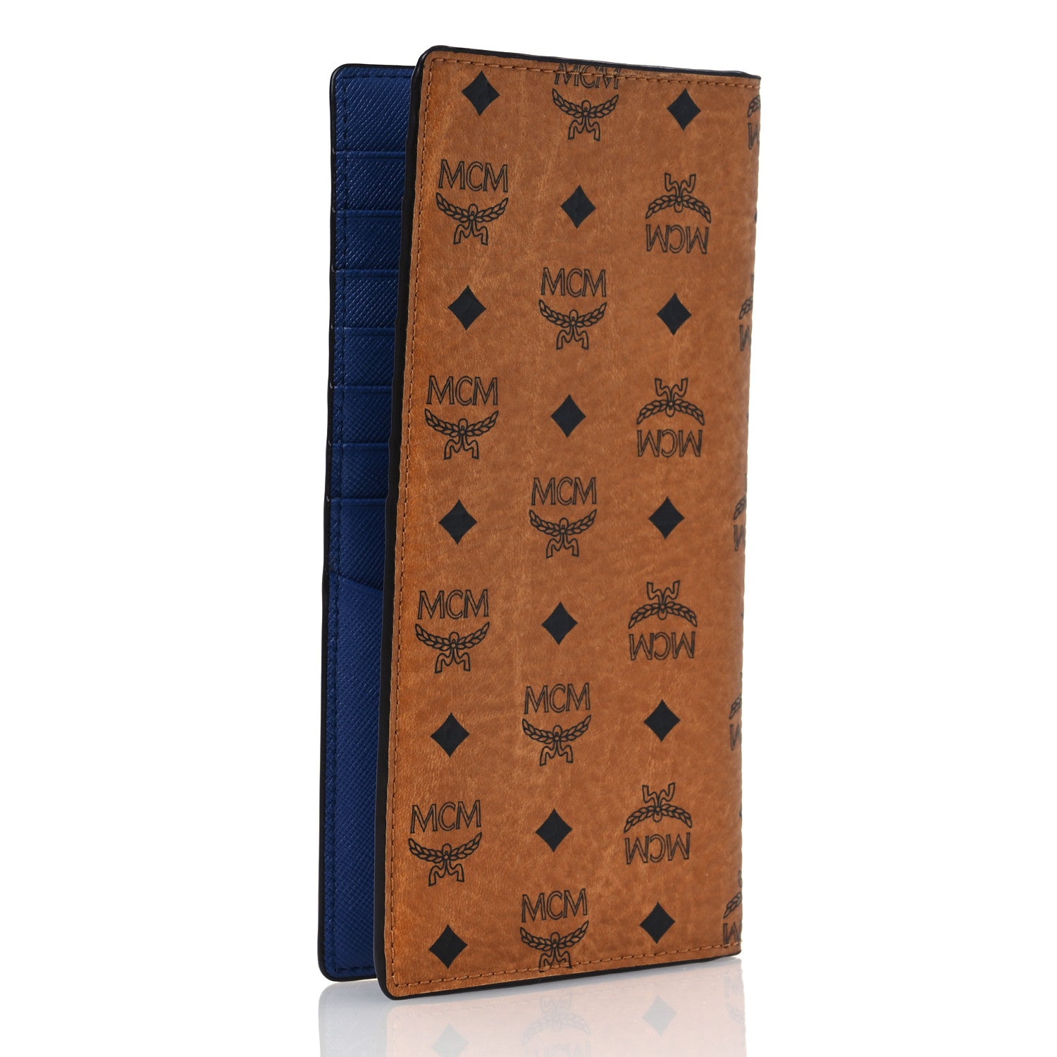 MCM Visetos Bi-Fold Long Wallet Blue 3 of 7