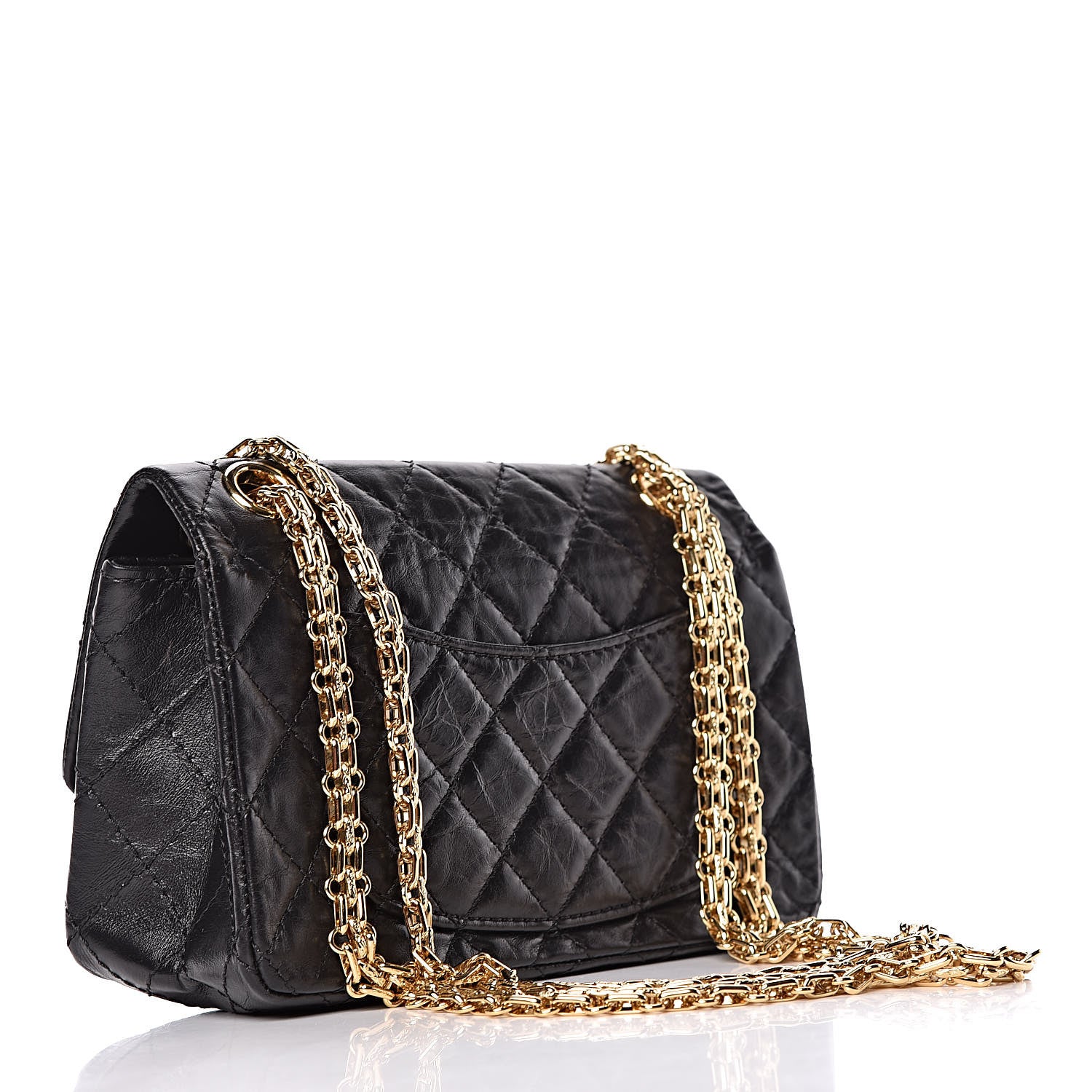 Chanel Aged Calfskin Quilted 2.55 Reissue Mini Flap Black 6 of 14