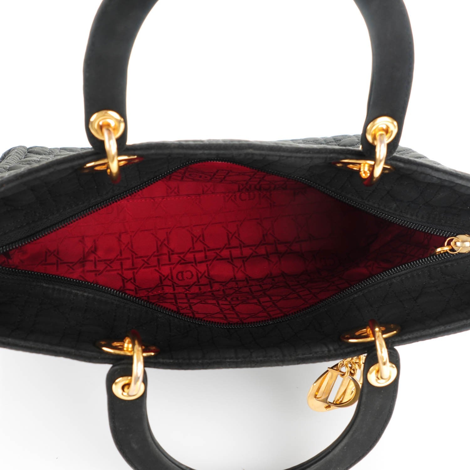 Christian Dior Nylon Cannage Large Lady Dior Black 5 of 10