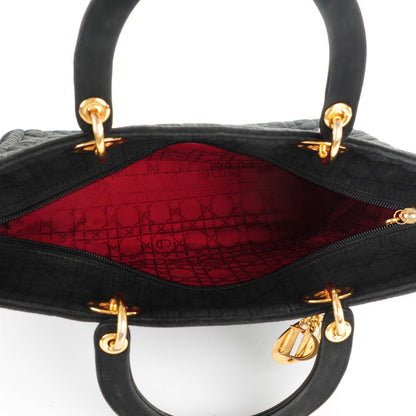 Christian Dior Nylon Cannage Large Lady Dior Black 5 of 10