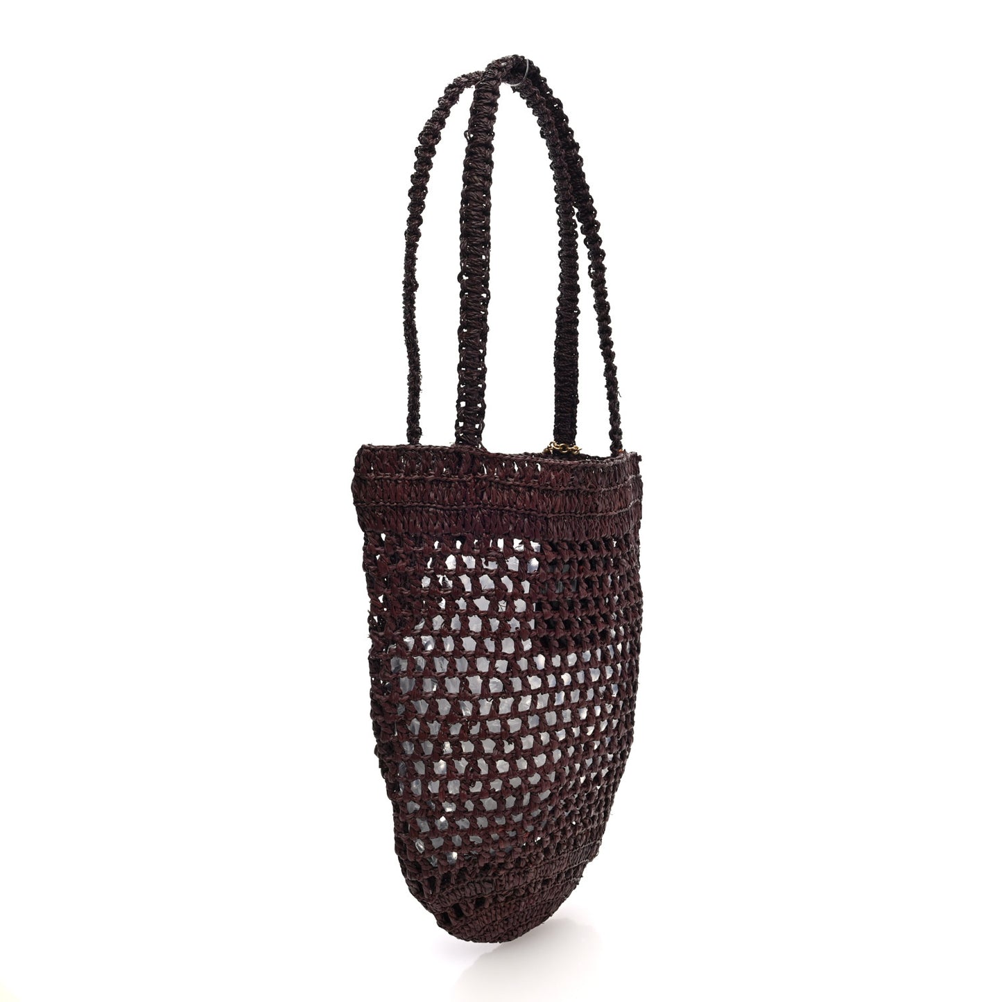 Raffia Small Summer Banana Tote Kohl Brown