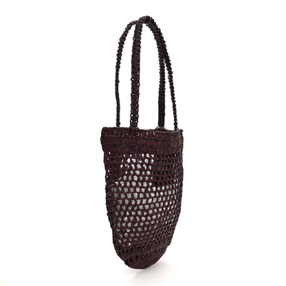 Chloe Raffia Small Summer Banana Tote Kohl Brown 3 of 9