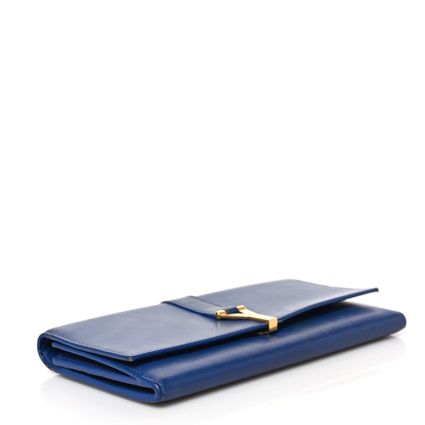 Calfskin Classic Y Ligne Clutch Royal Blue