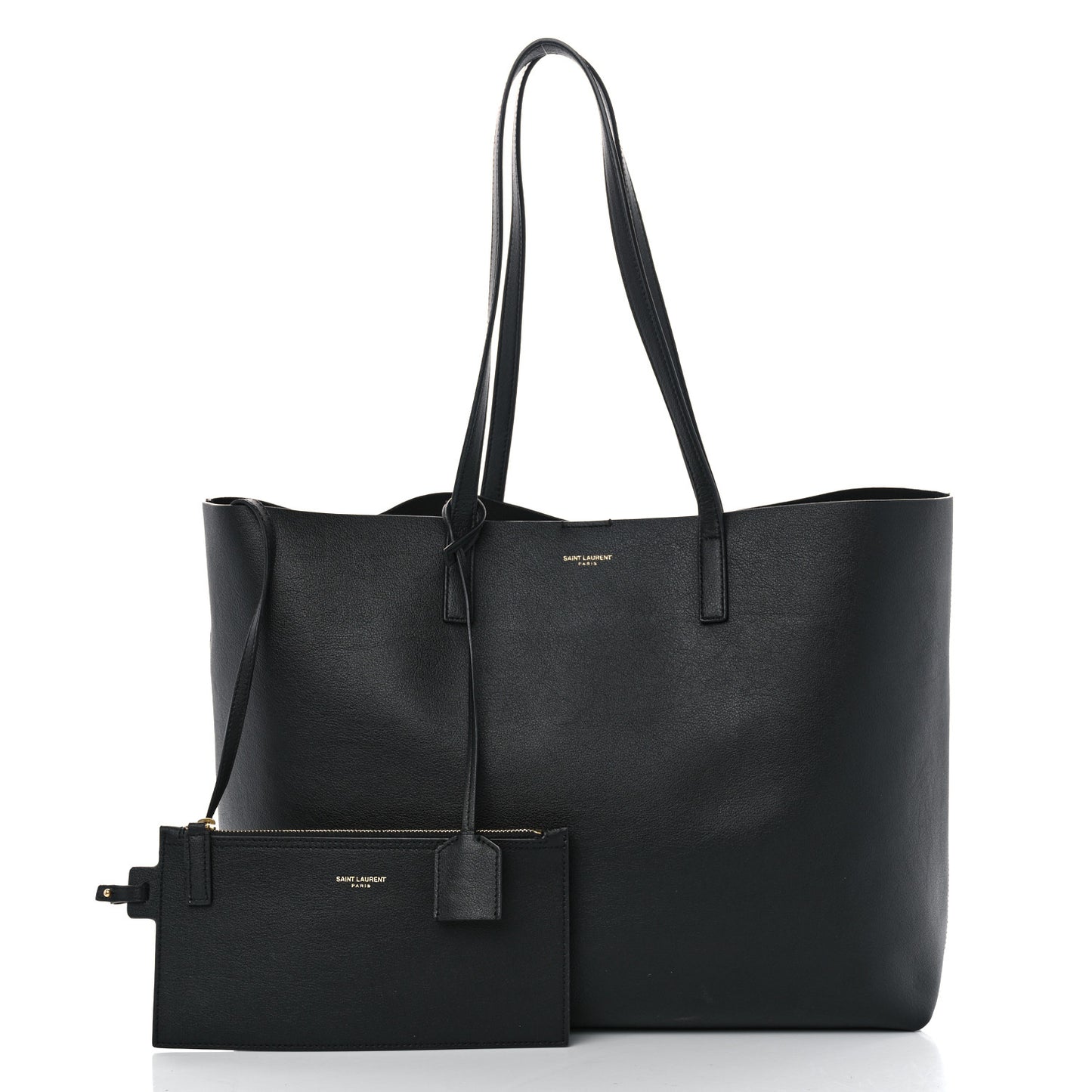 Calfskin Large Shopping Tote Black