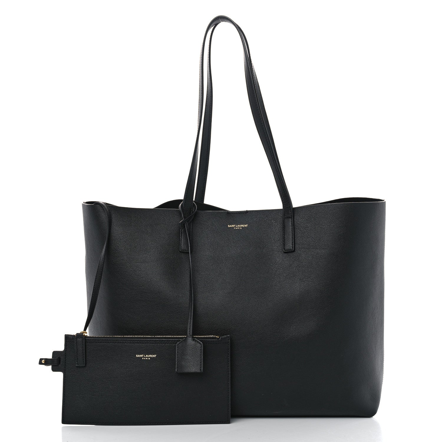 Saint Laurent Calfskin Large Shopping Tote Black 3 of 11