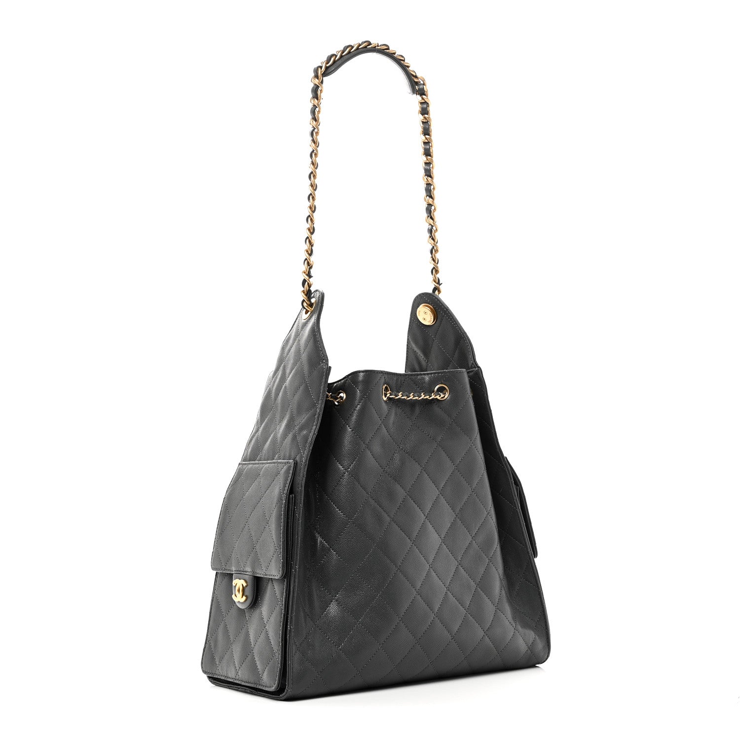 Chanel Caviar Quilted Medium Chanel 25 Handbag Dark Grey 4 of 12