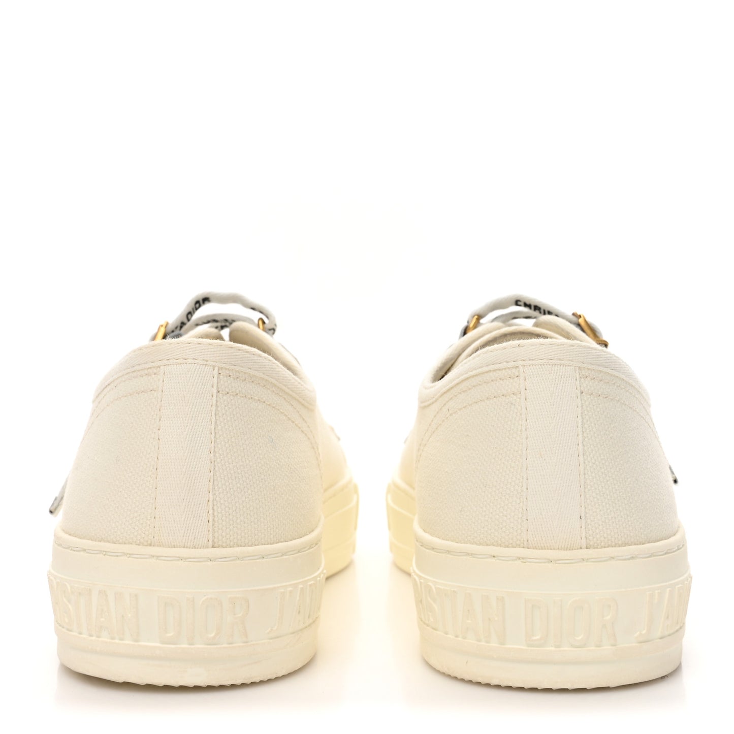 Canvas Dot Walk'N'Dior Low Top Sneakers 37.5 Milk