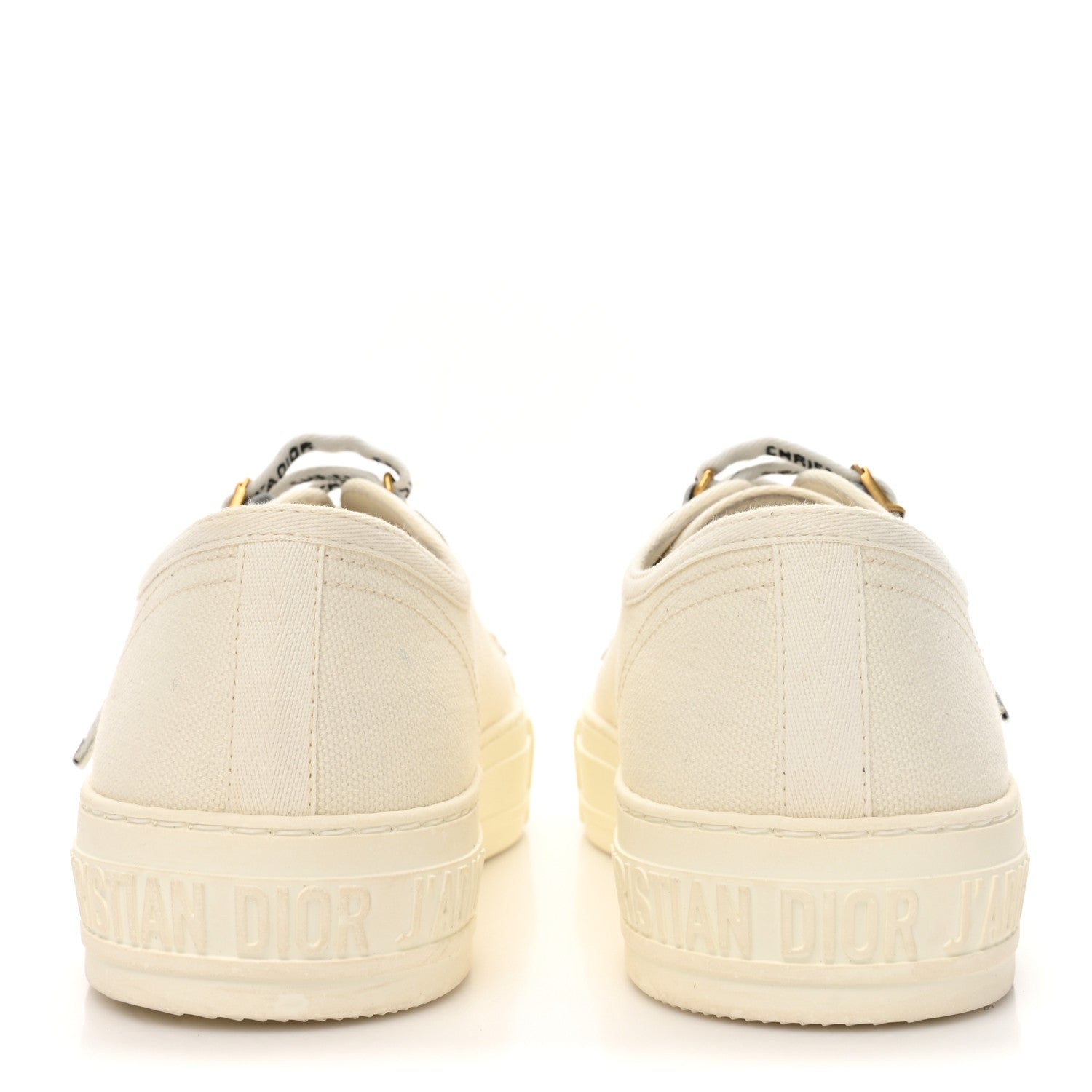 Christian Dior Canvas Dot Walk'N'Dior Low Top Sneakers 37.5 Milk 4 of 10