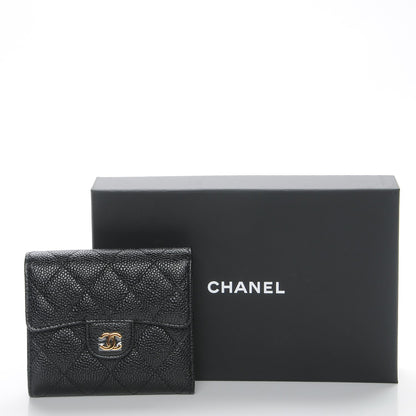 Chanel Caviar Quilted Compact Flap Wallet Black 9 of 9