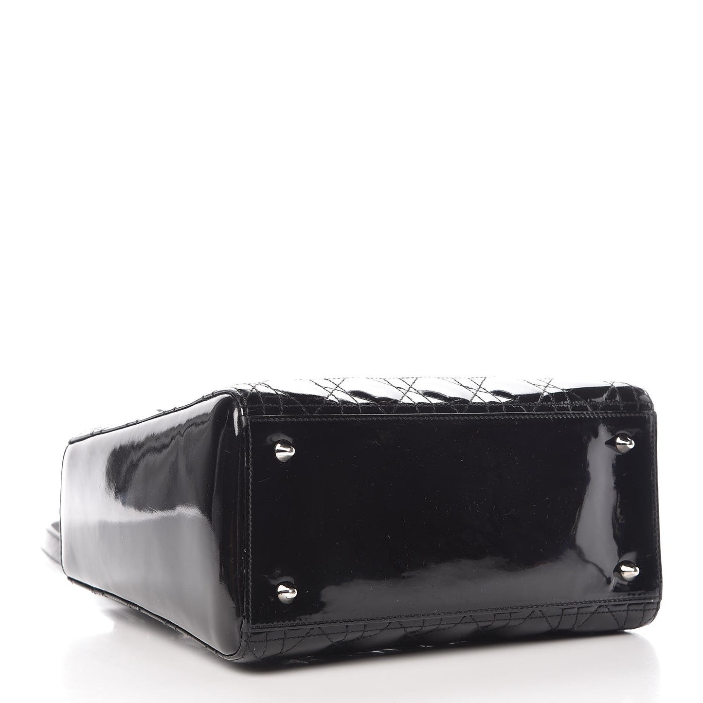 Patent Cannage Medium Lady Dior Black
