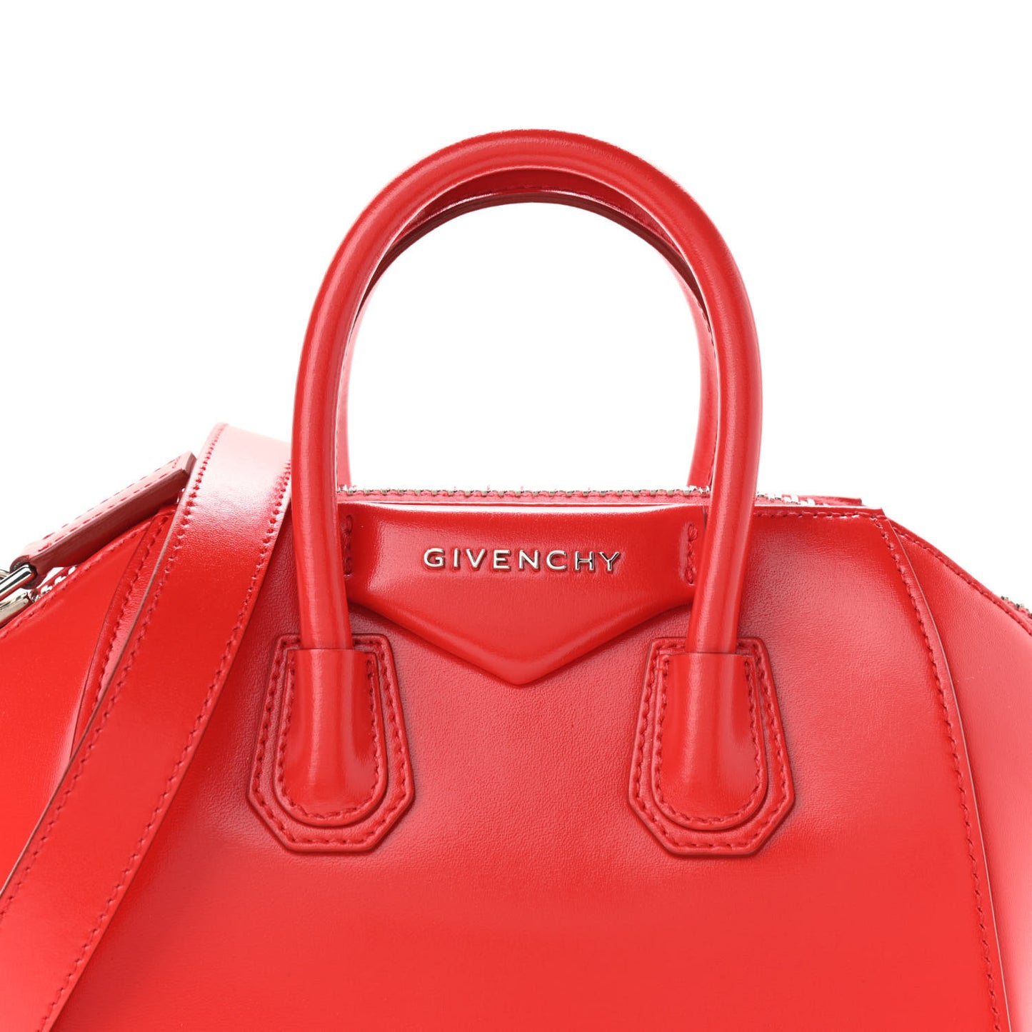 Shiny Lord Calfskin Mini Antigona Red