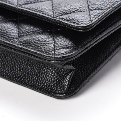 Chanel Caviar Quilted Wallet On Chain WOC Black 10 of 11