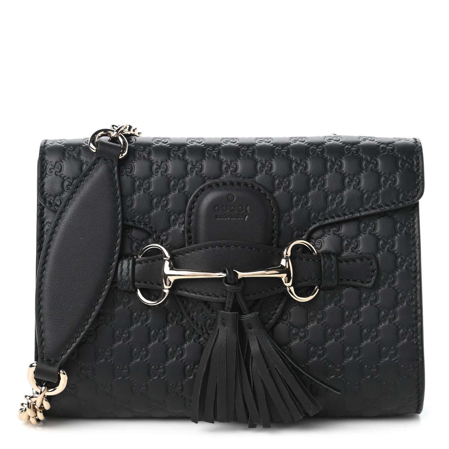 Gucci Microguccissima Mini Emily Shoulder Bag Black 1 of 10