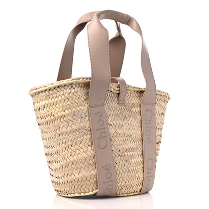 Chloe Raffia Smooth Calfskin Medium Sense Basket 3 of 7