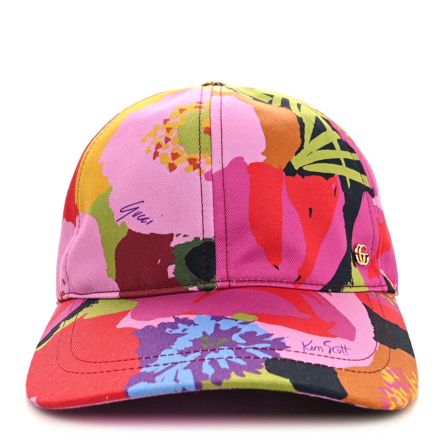 X KEN SCOTT Cotton Floral Print Cap L Multicolor