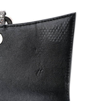 Balenciaga Strass Suede Allover Logo Hourglass Top Handle Bag XS with Chain Silver Black 10 of 10