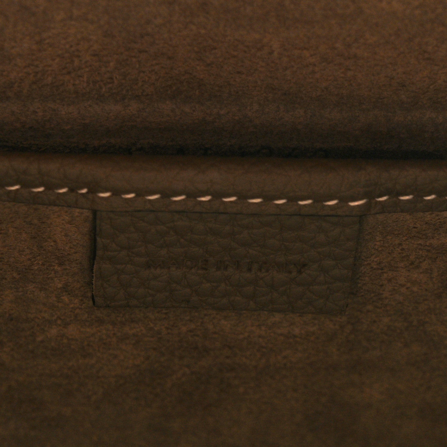 Celine Drummed Calfskin Nano Luggage Souris 7 of 10