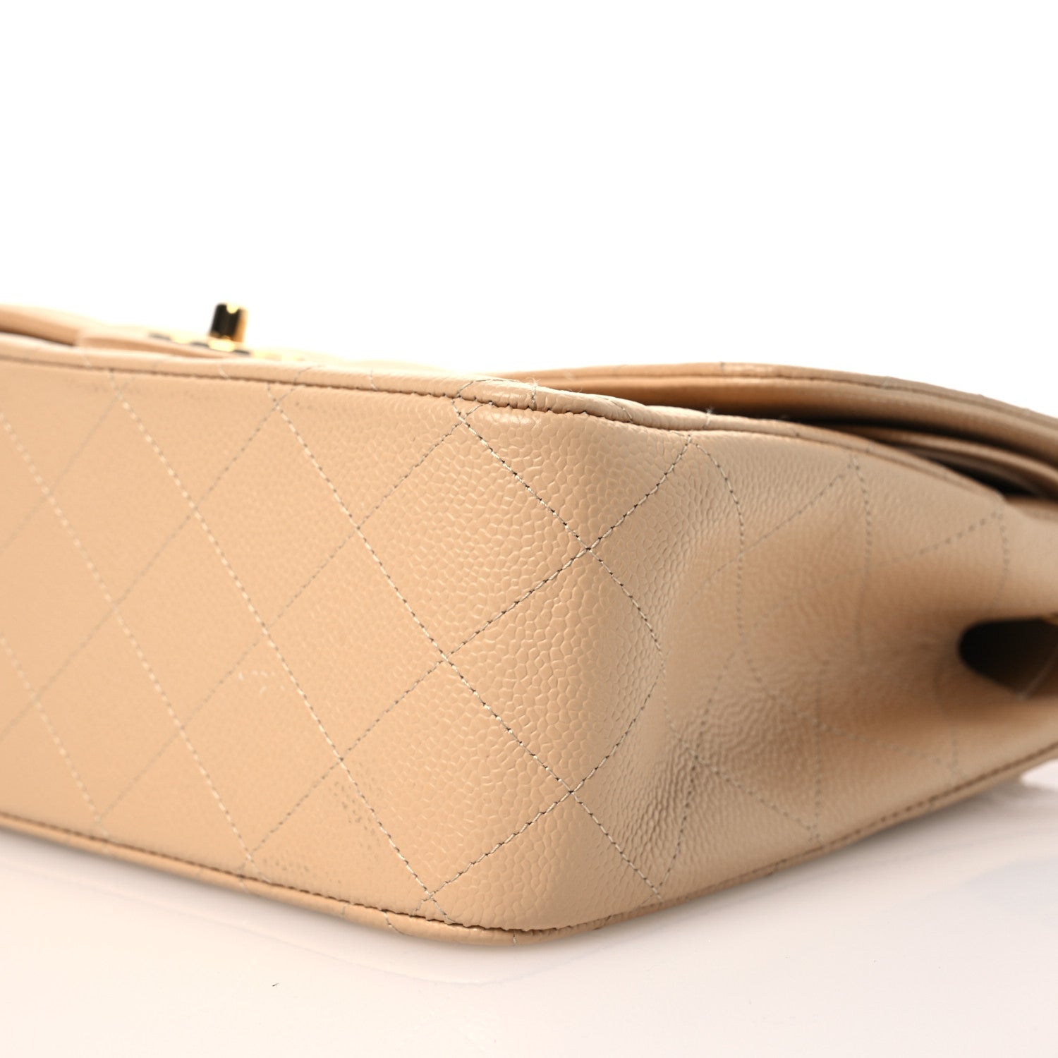 Chanel Cavia Quilted Jumbo Double Flap Beige 10 of 11