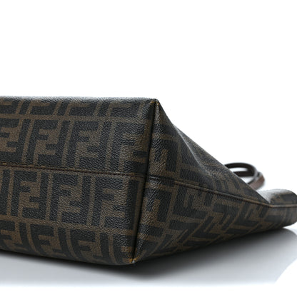 Fendi Zucca Spalmati Small Roll Tote Tobacco Blue 8 of 10