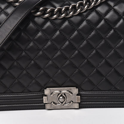 Chanel Lambskin Quilted New Medium Boy Flap Black 10 of 11