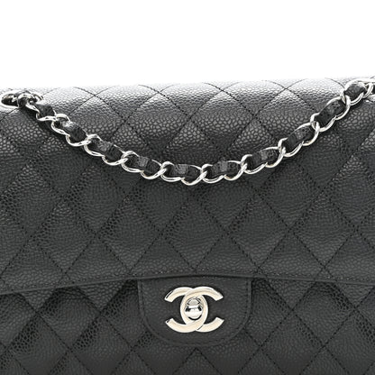 Chanel Caviar Quilted Medium Double Flap Black 8 of 11