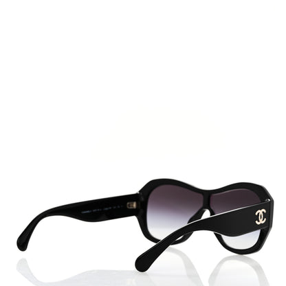 Chanel Acetate Crystal CC Shield Sunglasses 5497-B-A Black 4 of 7
