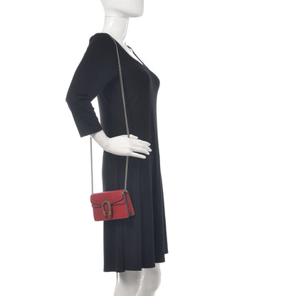 Gucci Calfskin Super Mini Dionysus Shoulder Bag Hibiscus Red 2 of 11