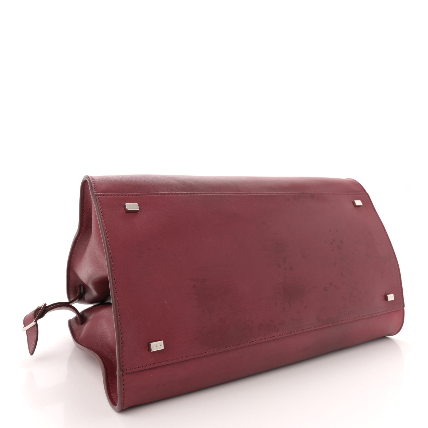 The Row Polished Saddle Calfskin Soft Margaux 15 Amaranto 4 of 15