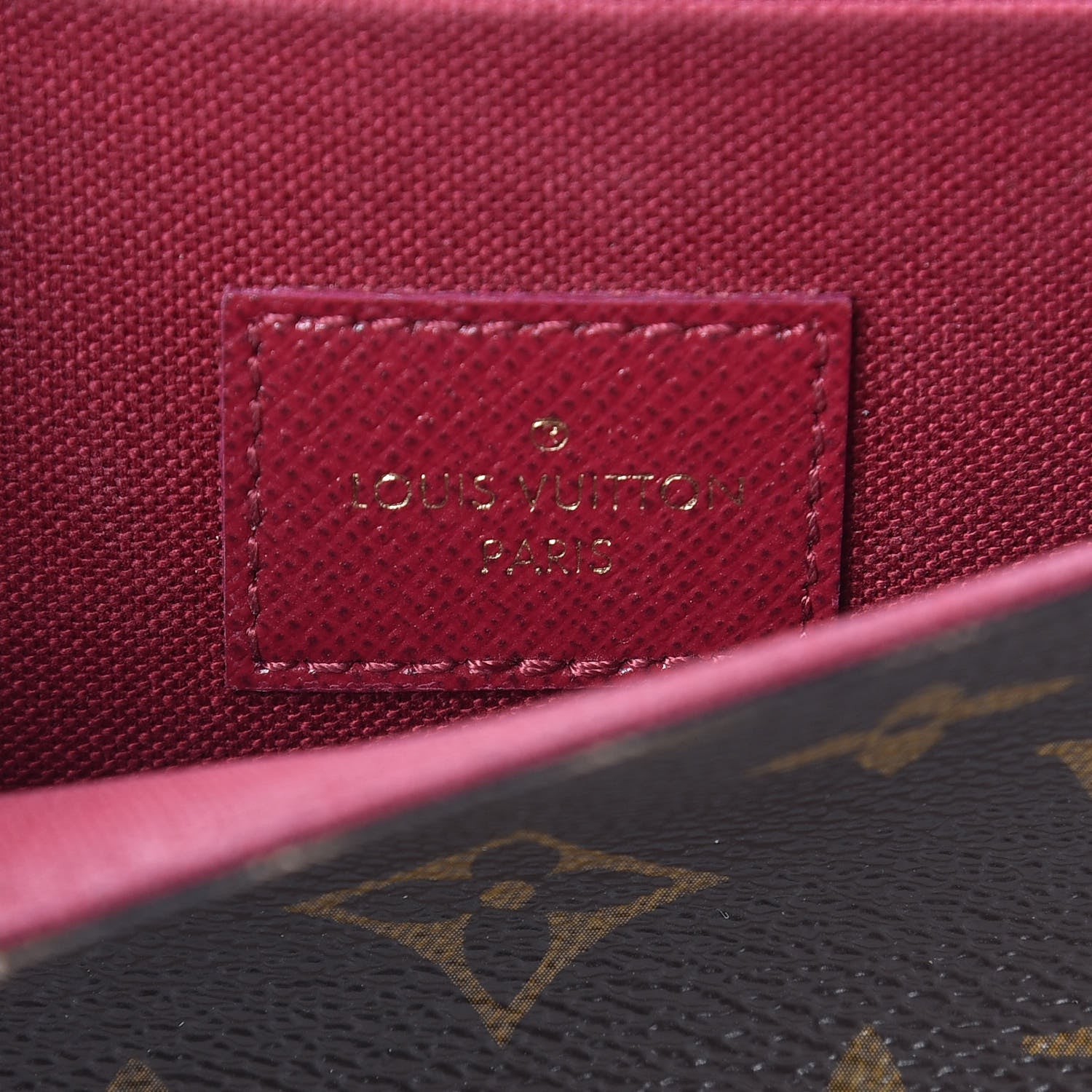 Louis Vuitton Monogram Pochette Felicie Chain Wallet Fuchsia 9 of 11